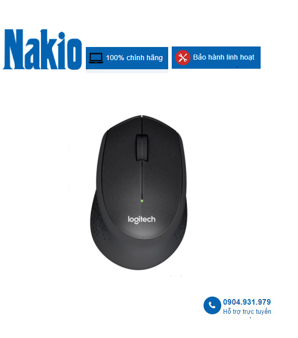 Chuột không dây Logitech M331 Silent - Màu Đen