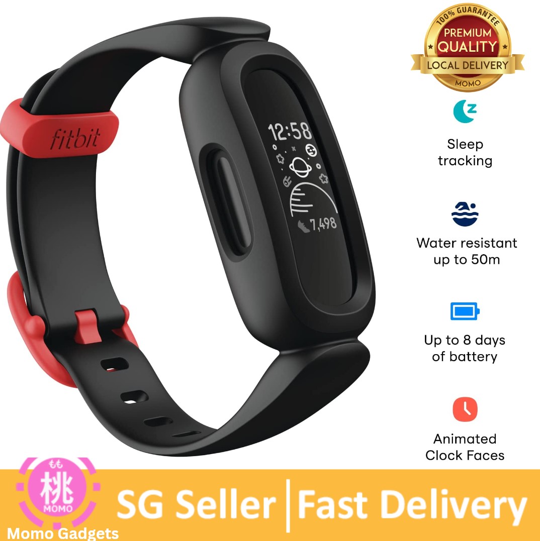 Fitbit Ace 3 Activity Tracker for Kids 6 One Size Black Racer