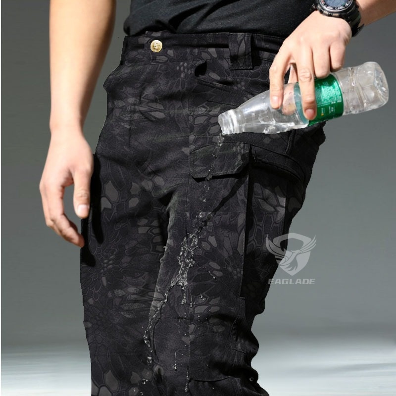 Eaglade Tactical Cargo Pants for Men in Black Python Ix9