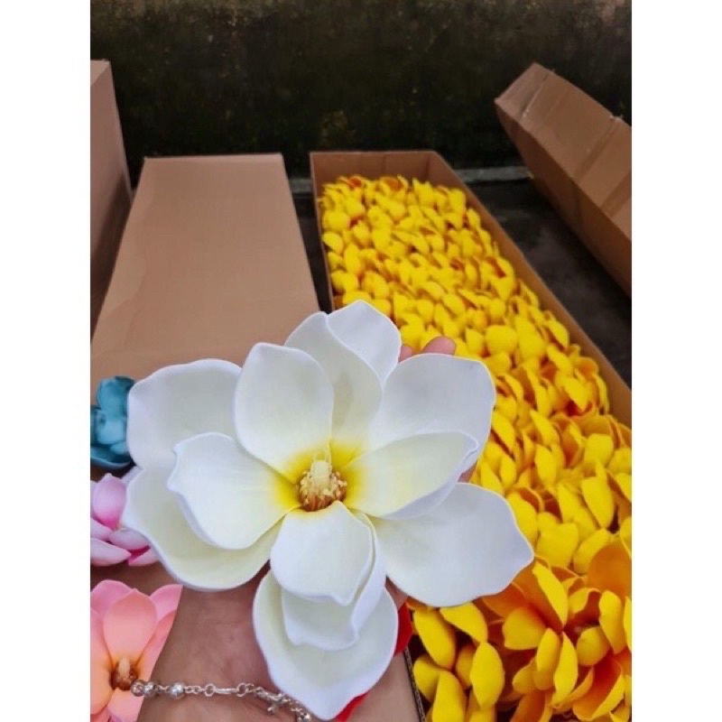 Đầu bông hoa mộc lan trang tri (hoa xốp mộc lan) siêu thị ngọc thịnh