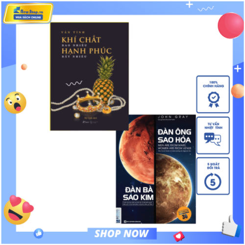 Sách - combo đàn ông sao hỏa - đàn bà sao kim + khí chất bao nhiêu, hạnh phúc bấy nhiêu - newshop