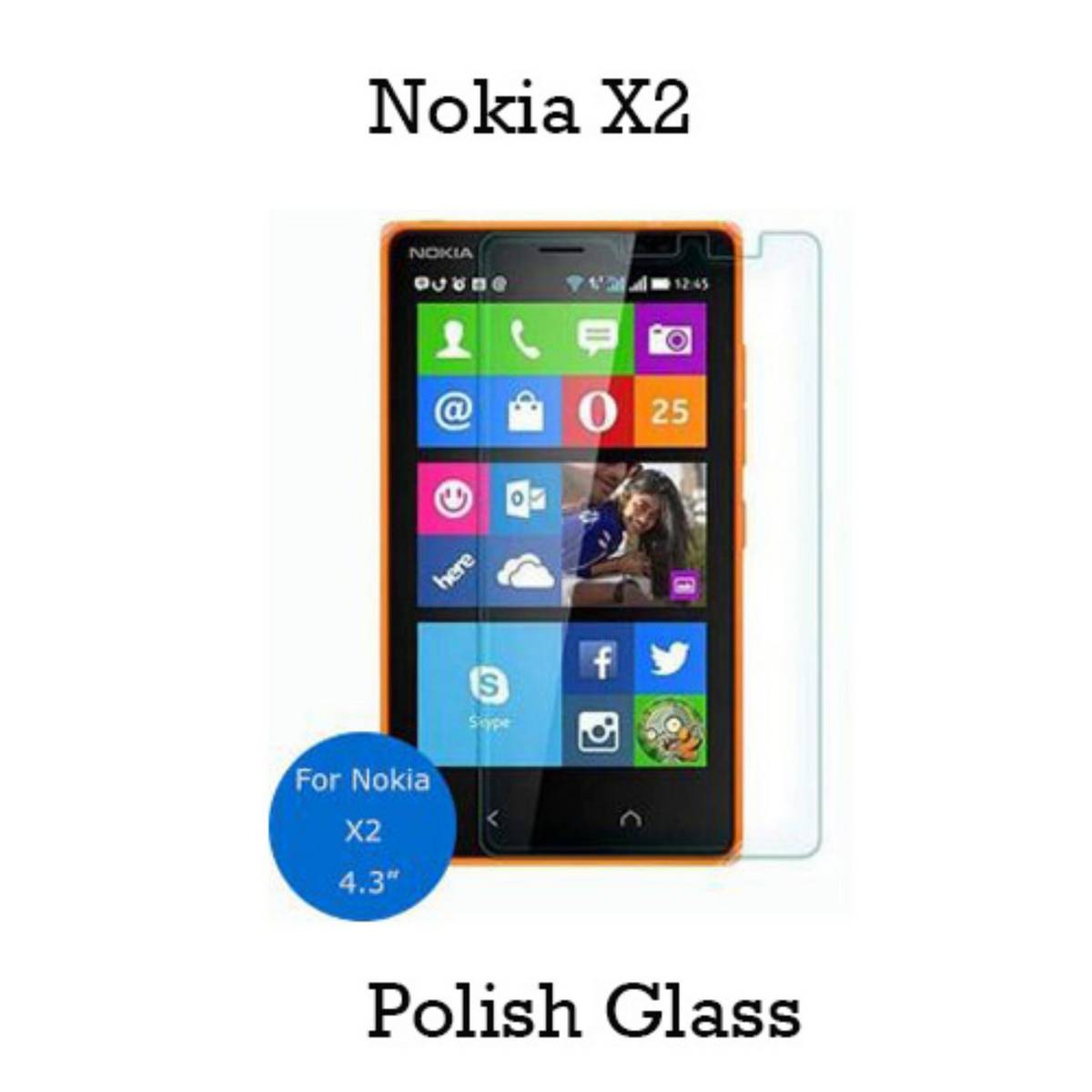 Nokia X2 Tempered Glass Screen Protector Polish Glass For Nokia X2