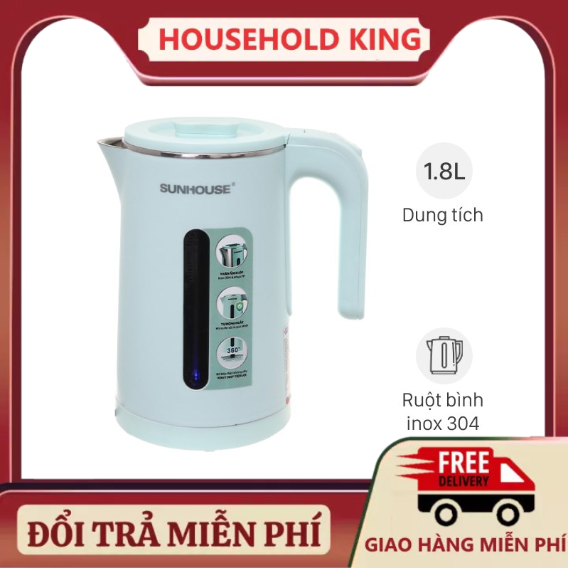 ẤM SIÊU TỐC INOX 2 LỚP 1.8L SUNHOUSE SHD1351