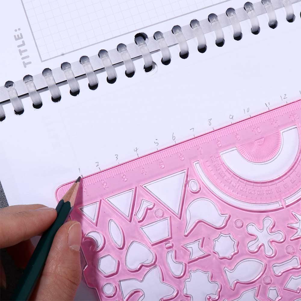 Multipurpose%202PCS%20Multifunctional%20Office%20Geometric%20Drawing%20Template%20Stationery%20Geometric%20Function%20DIY%20Puzzle%20Circle%20Maker%20Drawing%20Ruler%20Drawing%20Ruler%20Template%20Rulers%20Drafting%20Supplies%20Mathematical%20Geometry%20Wavy%20Line%20Ruler%20-%20Image%205