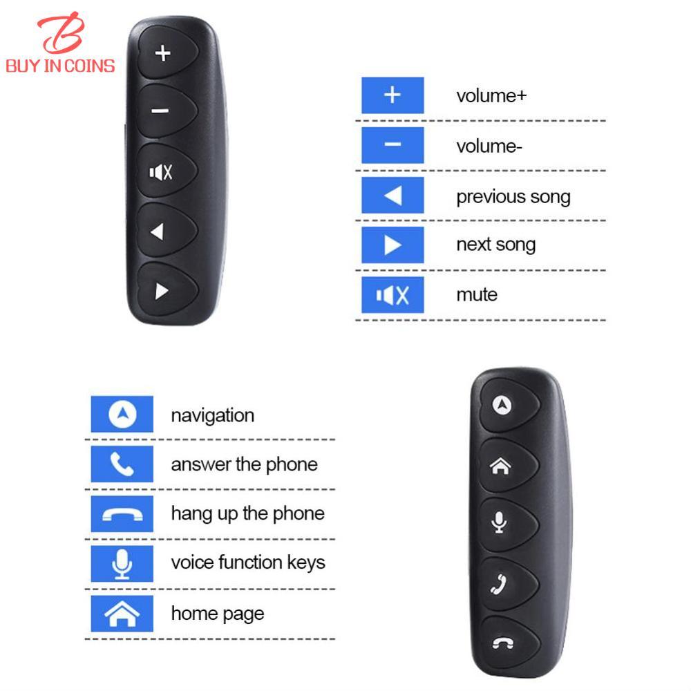 BC 2Pcs Multifunction Car Steering Wheel Remote Control Luminous Wireless Controller Buttons DVD Navigation
