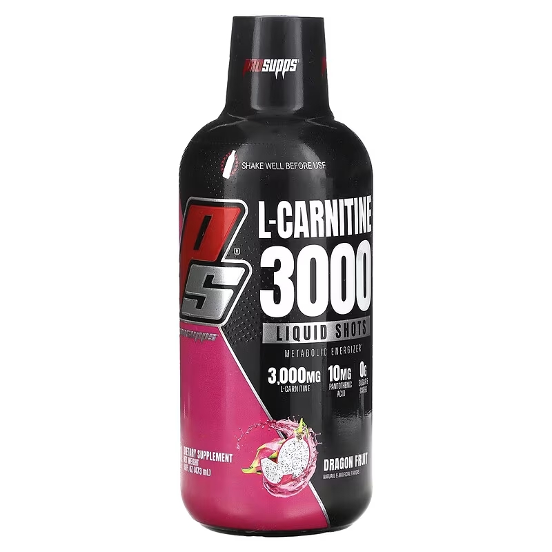 ProSupps, Vanish, L Carnitine 3000 Liquid Shots, Metabolic Energizer for Performance, Gluten Free, 3,000 mg, 16 fl oz