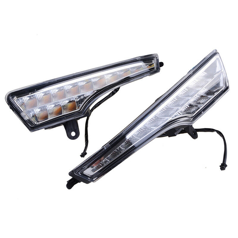 Car Daytime Running Light DRL LED Fog Lamp Cover with Yellow Turning ...