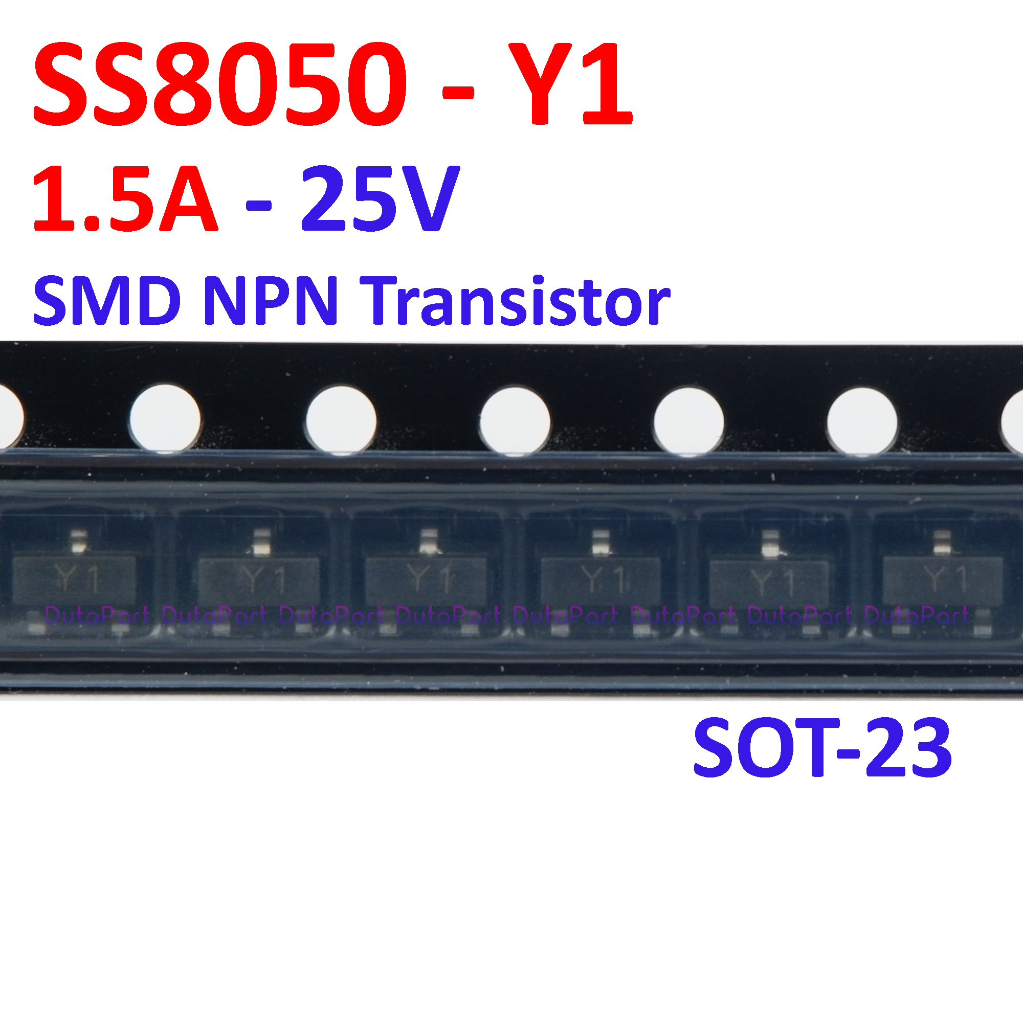 100 Transistor SS8050-Y1 NPN SOT-23 - 25V 1500mA, Per Circuiti Di Commutazione A Bassa Potenza - Foto 11
