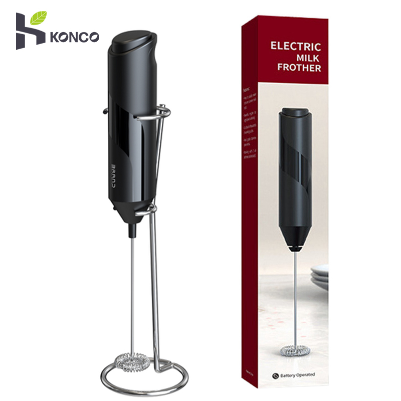 Konco Electronic Frother Electric Whisk Egg Beater Milk Frother Baking Blender Handheld Portable Coffee Tea Milk Frothers Baking Mixer with bracket