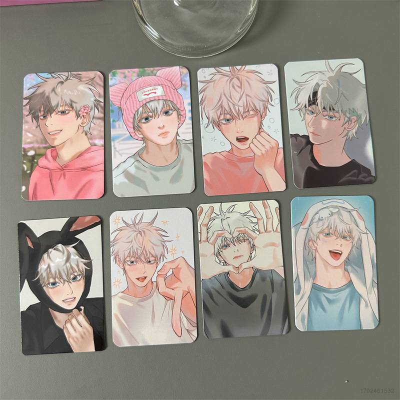 Yut 8PCS Anime Jujutsu Kaisen Card Fans Collection Gojo Satoru Card Fans Collection Gift