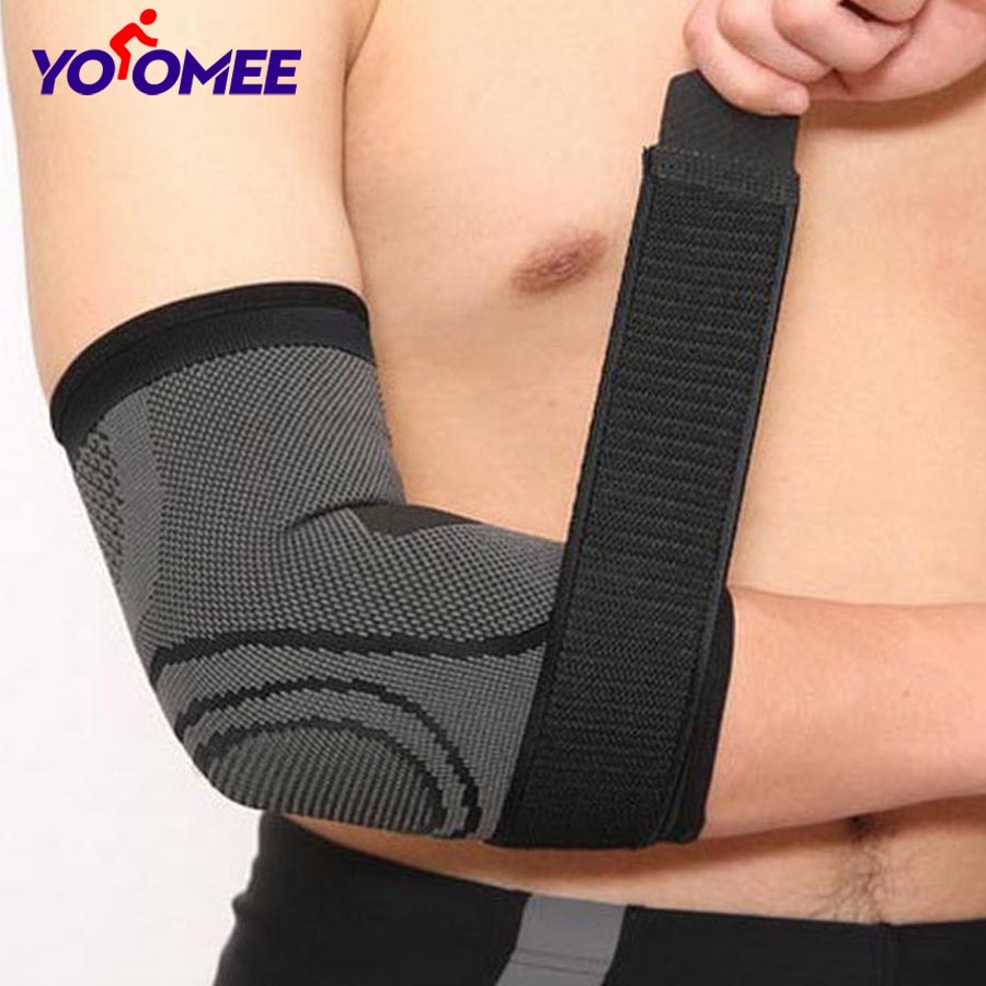 Yoomee 1 Pcs Sport Elbow Brace Compression Elastic Band Protector Support Compression Sleeves, Elbow Treatment  Arm Sleeve Fitness Elbow Brace Golf Cycling Tennis