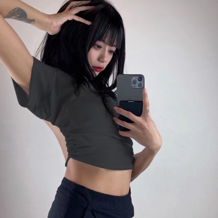 Áo thun hở lưng dáng ôm buộc dây sexy nóng bỏng cho nữ