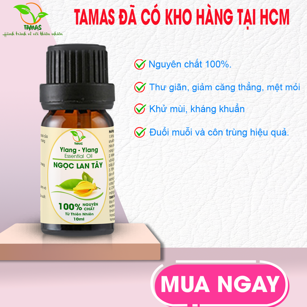 TAMAS - Tinh dầu Ngọc Lan Tây nguyên chất 5ml, tinh dầu xông phòng, làm thơm phòng, giúp tinh thần sảng khoái giải tỏa căng thẳng