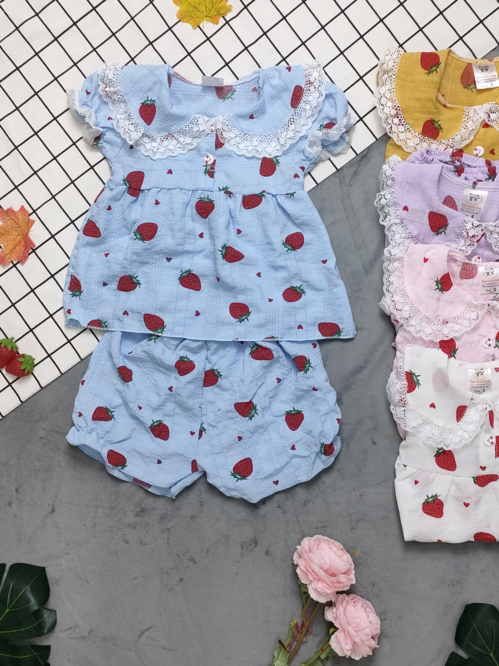 (3 bộ 3 màu 3 họa tiết khác nhau) Combo 3 Bộ Tơ Xốp Tay Ngắn  Bé (6-18kg)