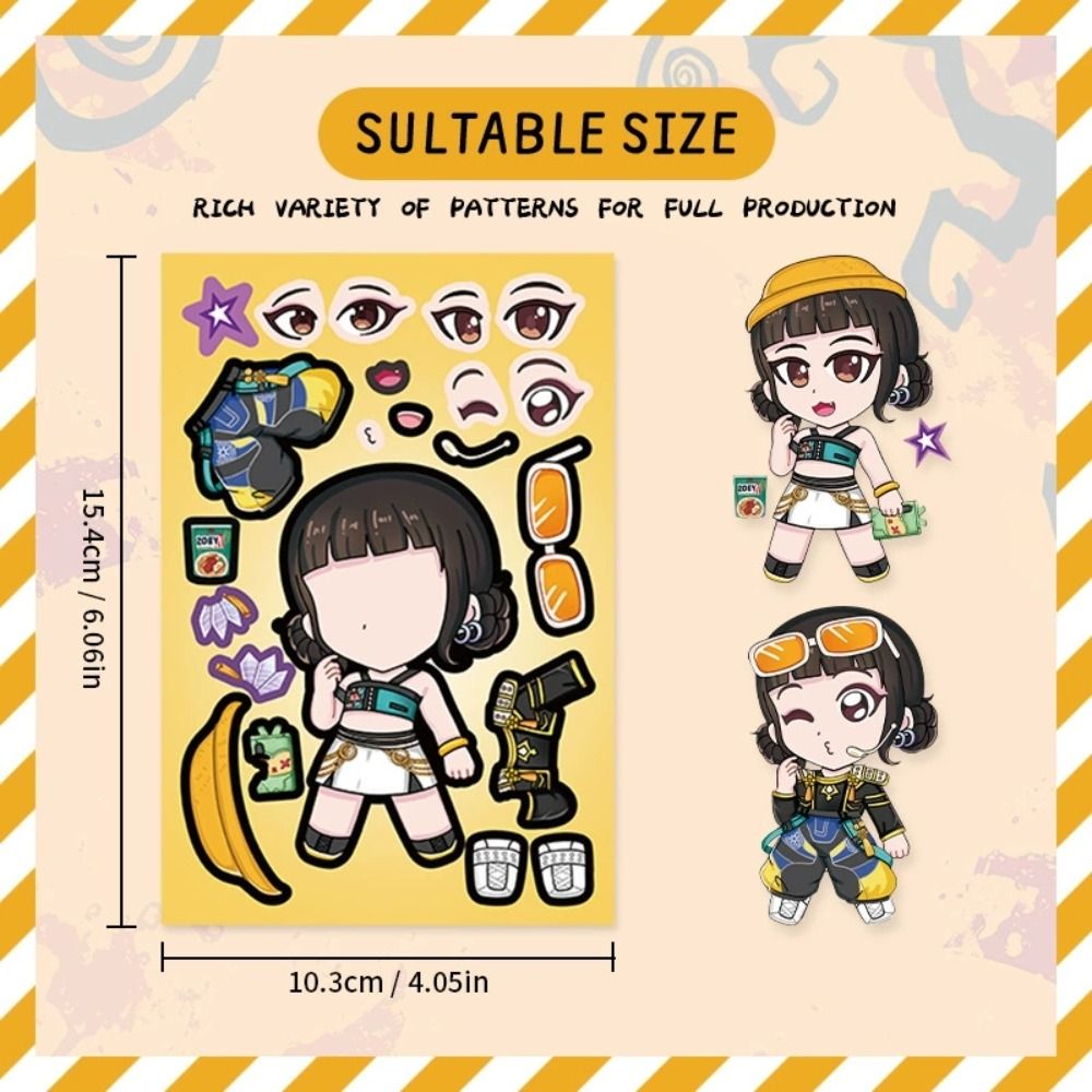 Funny 8Sheets KPop Demon Hunters Stickers Cute Cartoon Waterproof ...
