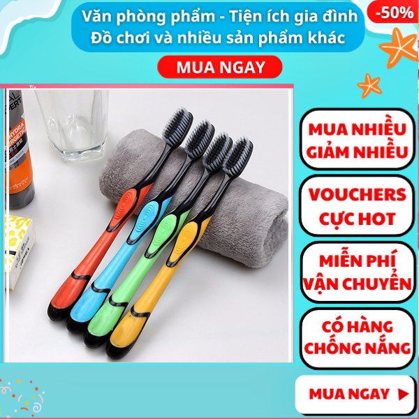 Combo 2 bàn chải đánh răng Bossi Hàn Quốc than hoạt tính sợi tơ giá rẻ-Bàn chải đánh răng than tre-Nguyễn Thùy Store