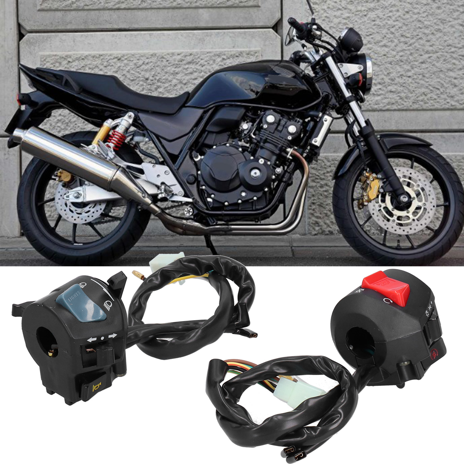 On Off Push Button Control the Headlight Headlight Switch Buckle Design Replacement for R Honda CB400 1992-1998