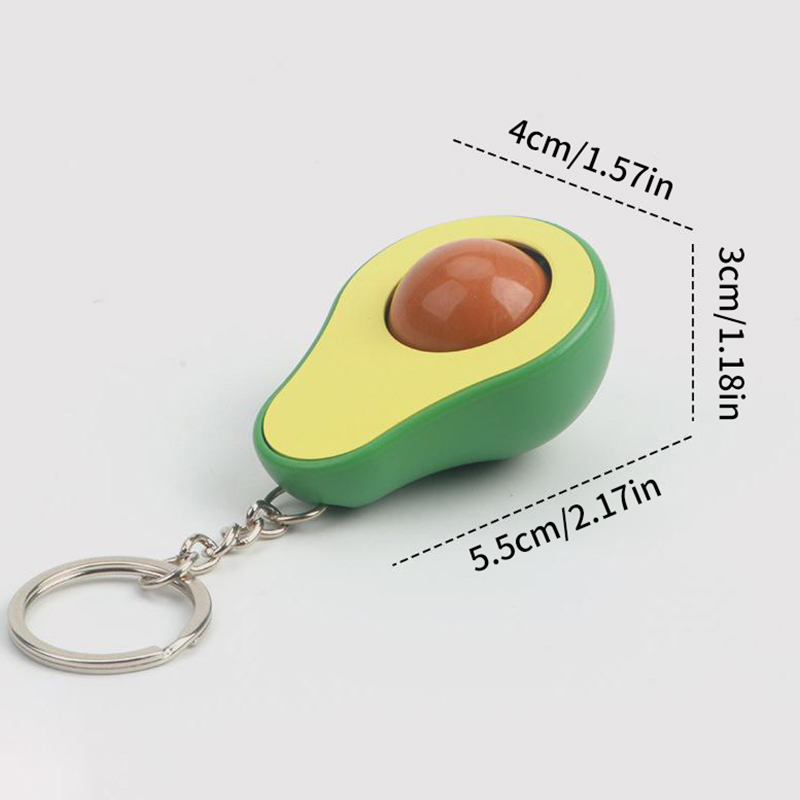 Body Spa Keychains Avocado Massage Bead Keychain Decompression Toys Mini Finger Wrist Neck ...