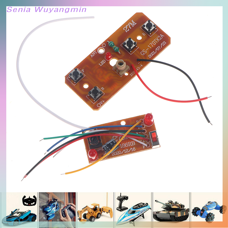 Senia 4CH RC điều khiển từ xa 27MHz mạch PCB Transmitter Receiver Board đài phát thanh hệ thống cho RC xe
