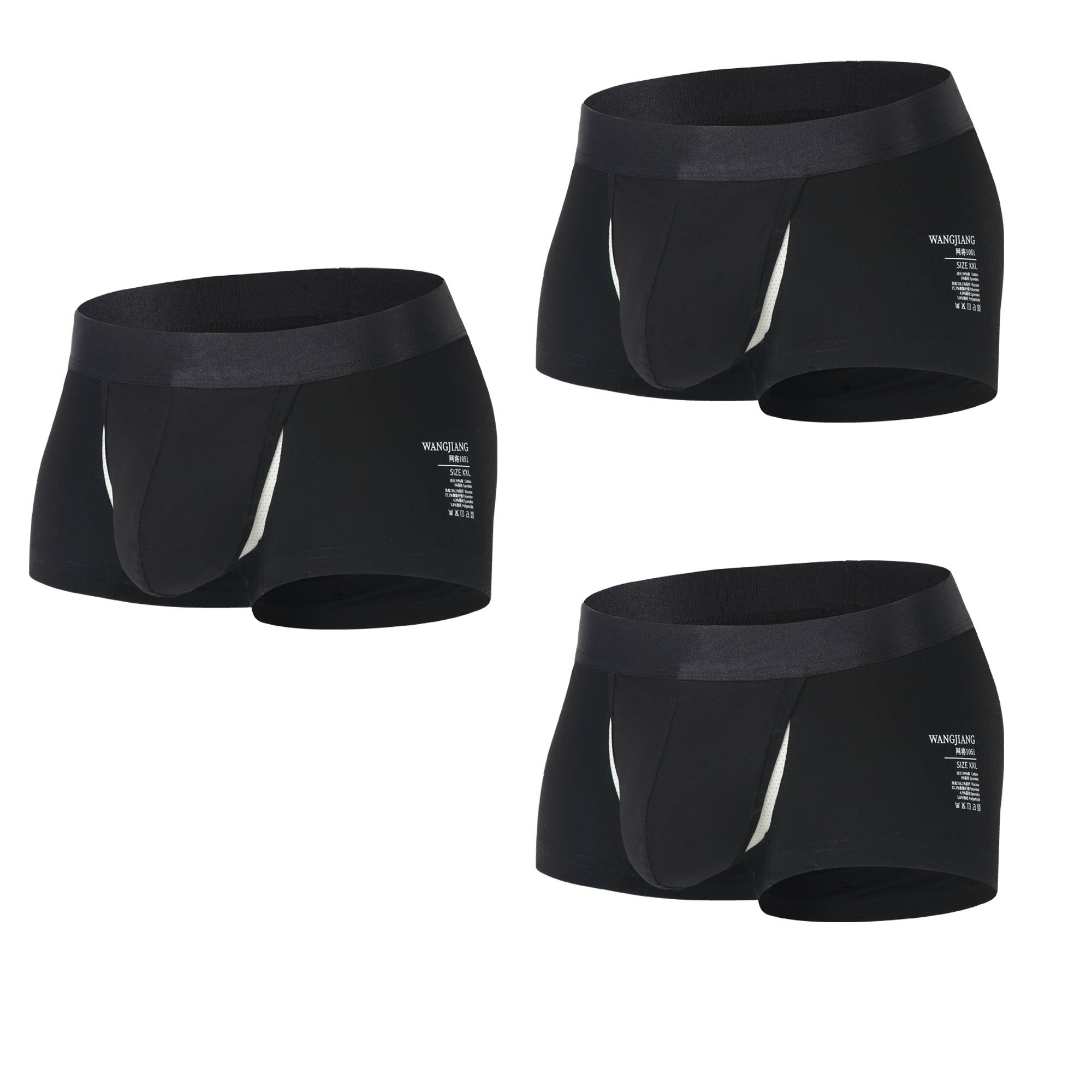 【Best-Selling】 Open Front Underwear Men Cotton Men's Boxer Shorts Breathable Pouch Bulge Underpants Male.