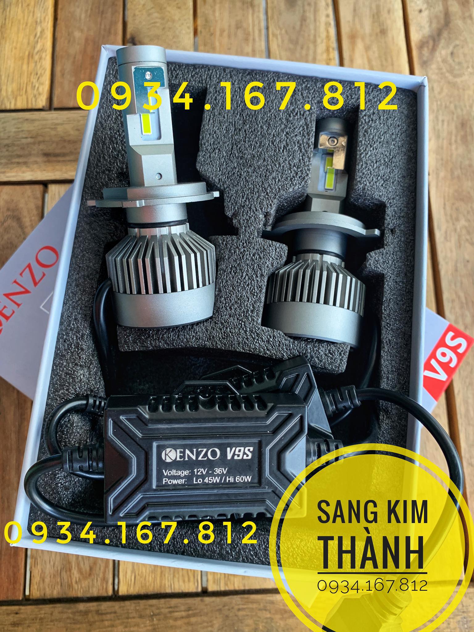 Đèn pha led kenzo v9s chính hãng 2022 2023