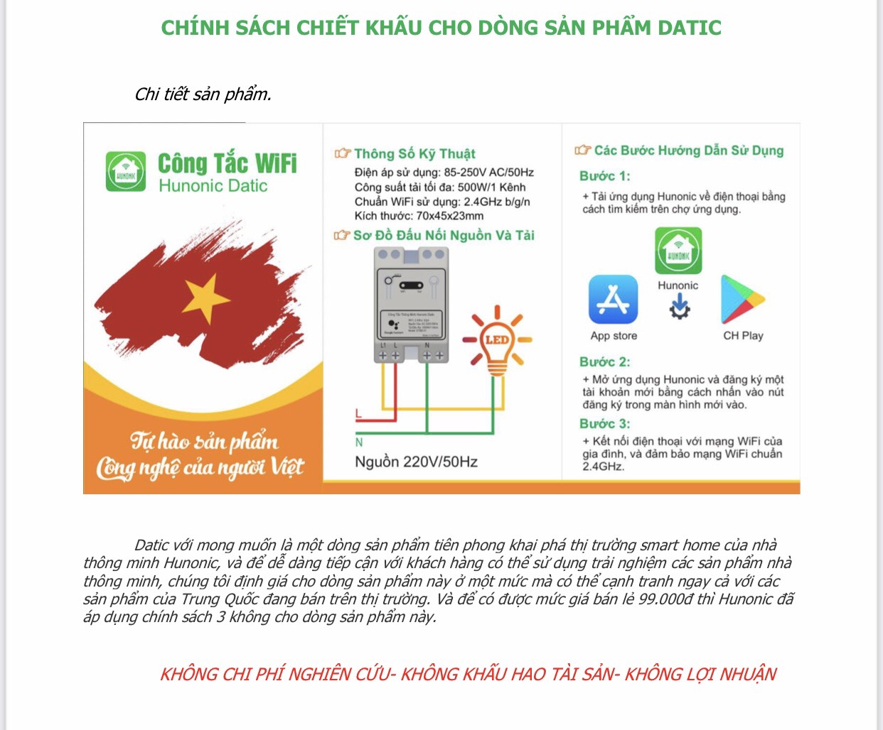 Công Tắc Thông Minh HUNONIC DATIC