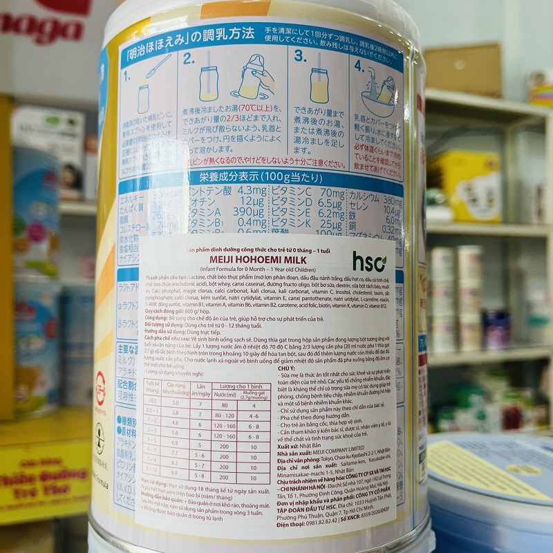 Sữa MEIJI Số 0 800G Nội Địa Nhật