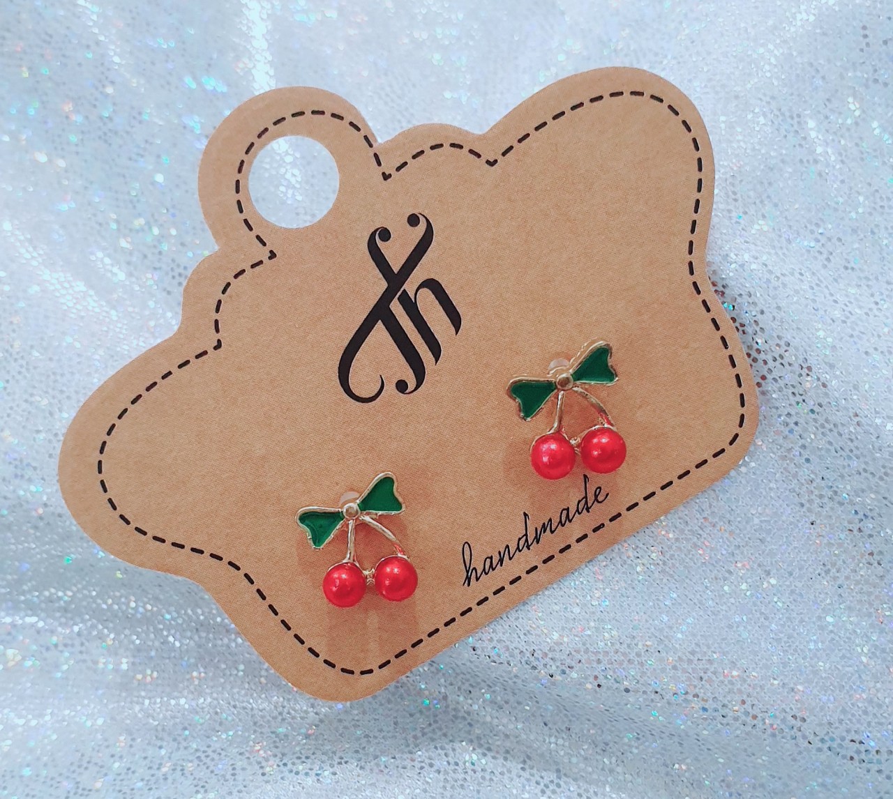 BÔNG TAI 03 NGỌC - TH06 - BÔNG TAI CHERRY