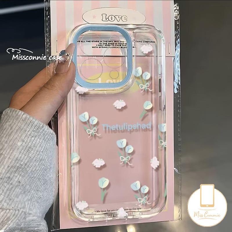 Cute Fresh Flowers Tulip Case Compatible for IPhone XR 11 13 15 12