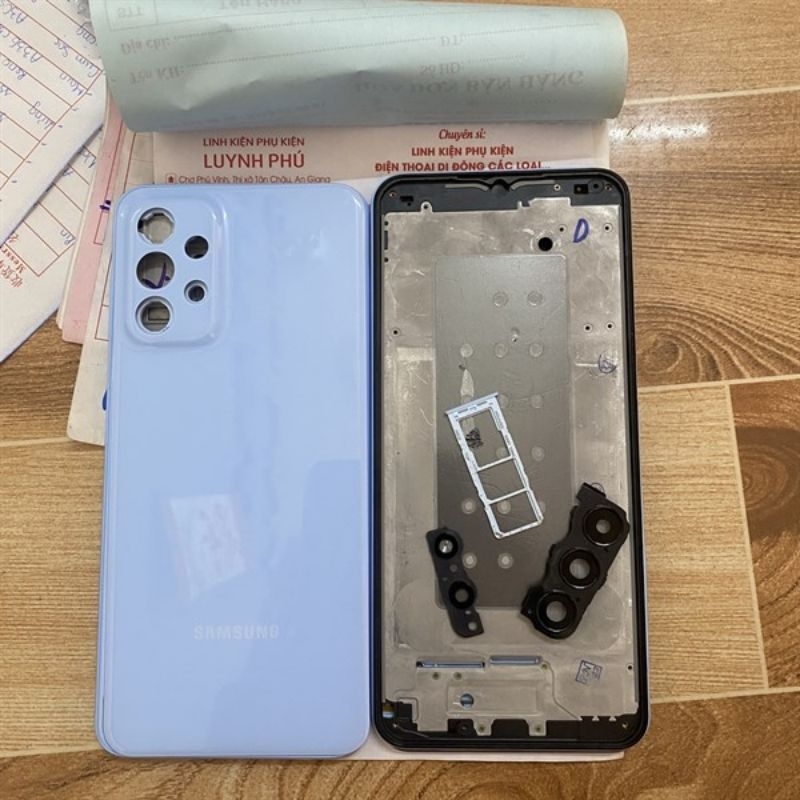 Vỏ samsung A23 5G A236 có khay sim khung sườn