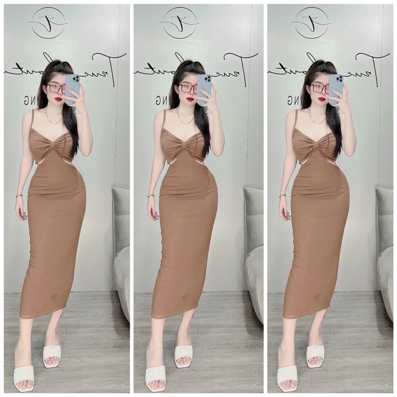 Đầm body tôn dáng cực sang chảnh.HACO KHO SỈ.