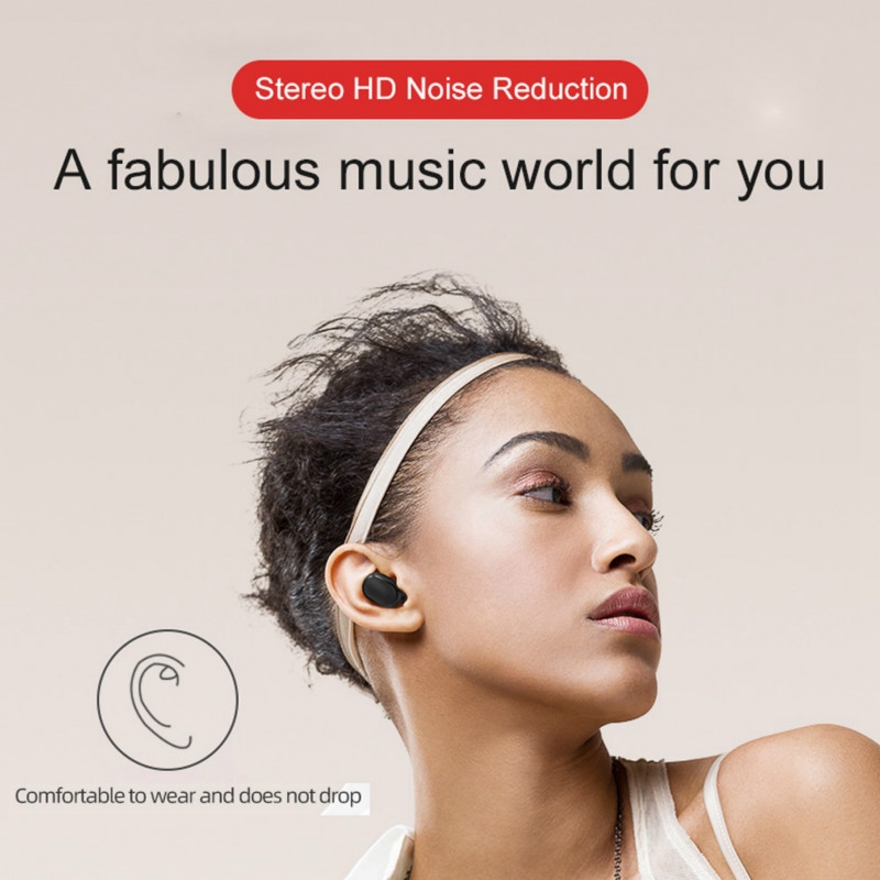 (Puluz)E6S LED Display Wireless Earphone TWS  Bluetooth V5.0 Headsets Waterproof Bluetooth Earbuds