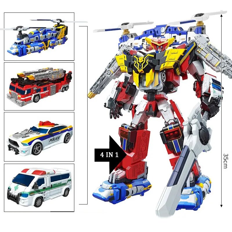 4 IN 1 Tobot V Gigant Saver Transforming Robot to Car Toys Korea ...