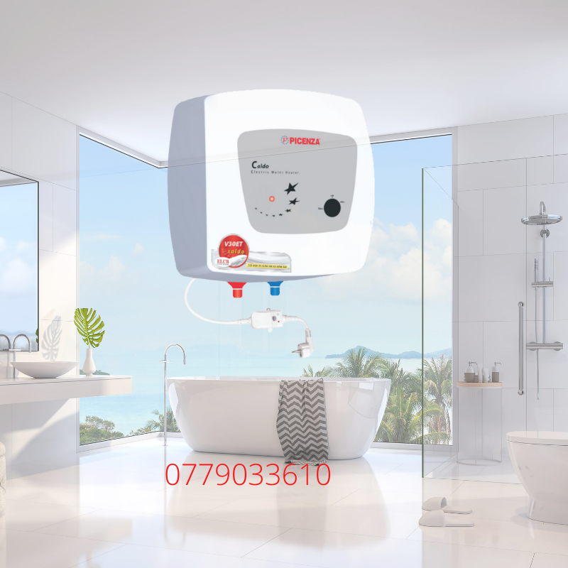 Bình nóng lạnh Picenza vuông 30L V30ET