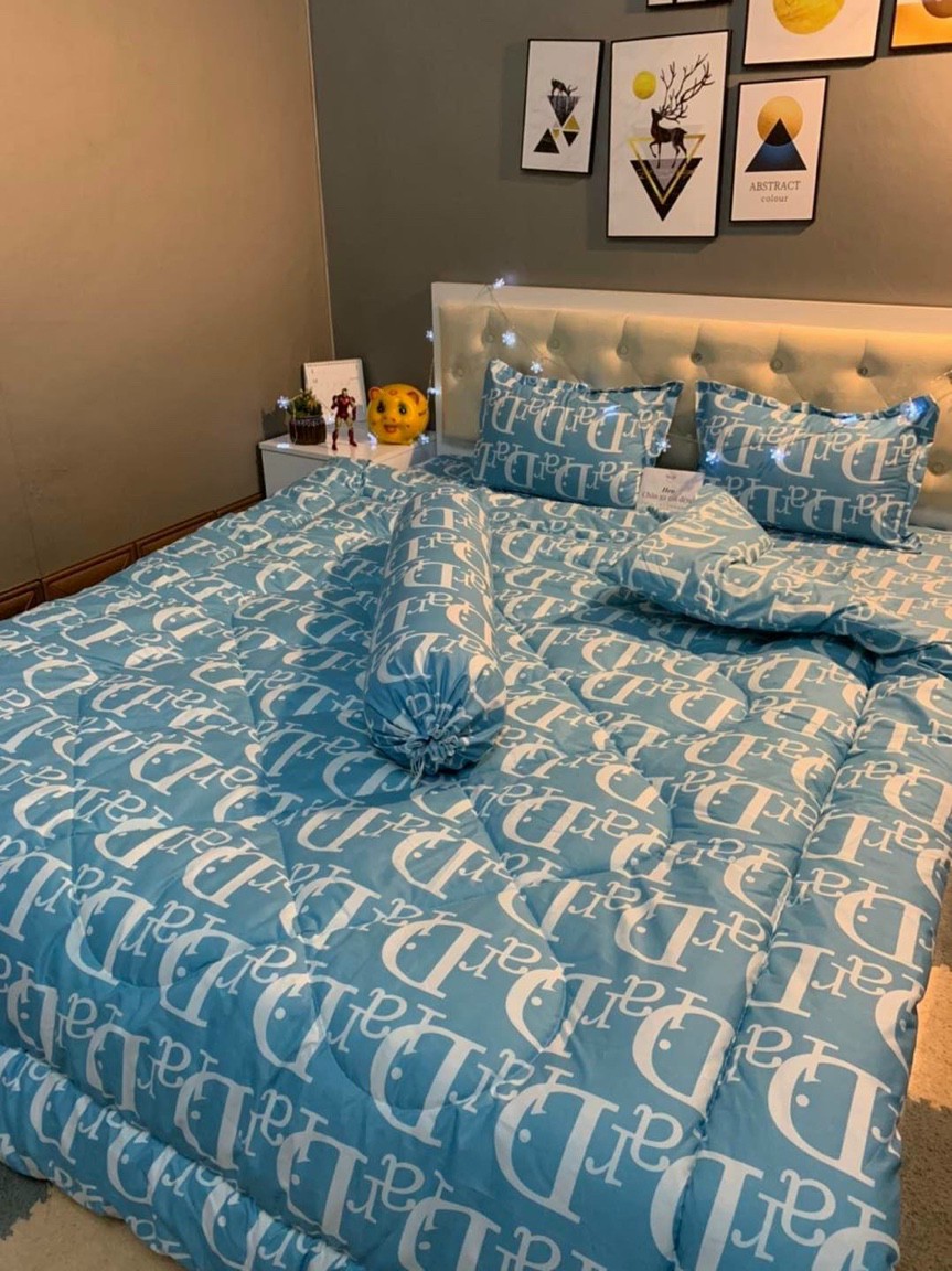 Bộ chăn ga cotton hàn quốc 5 món