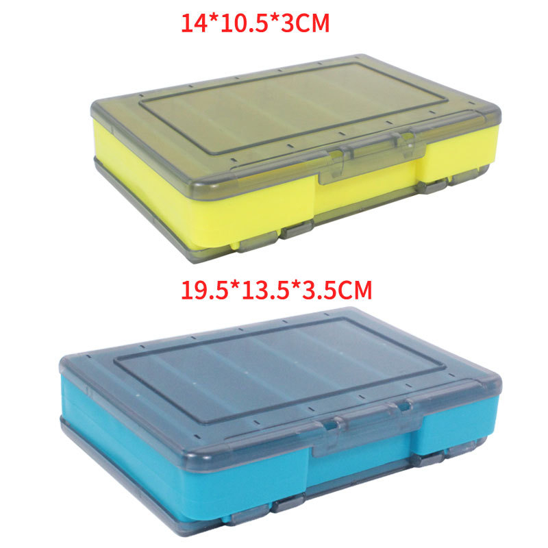 NEW ARRIVAL Double Sided Plastic Bait Jig Storage Box Reversible Lure Case Accessory Boxes