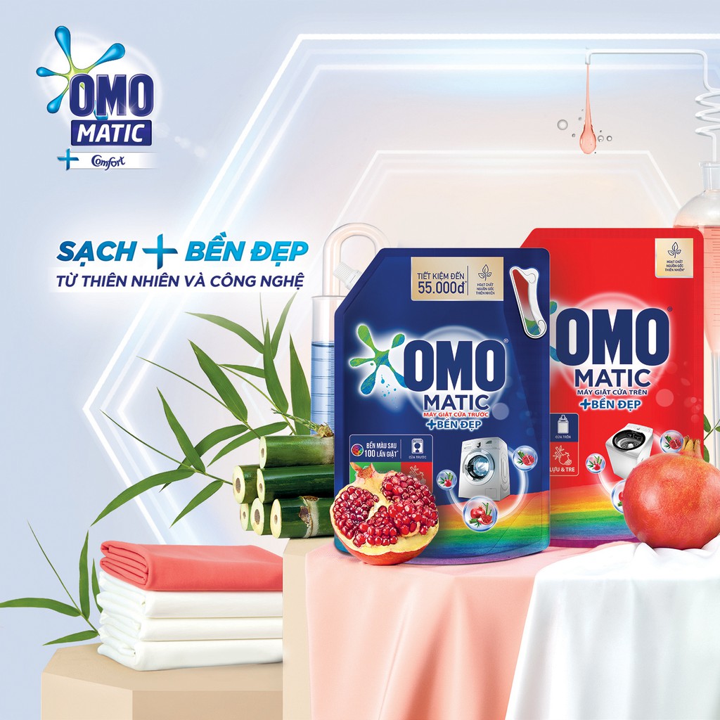 Nước giặt OMO Matic 3,6kg/3.9kg (Túi)