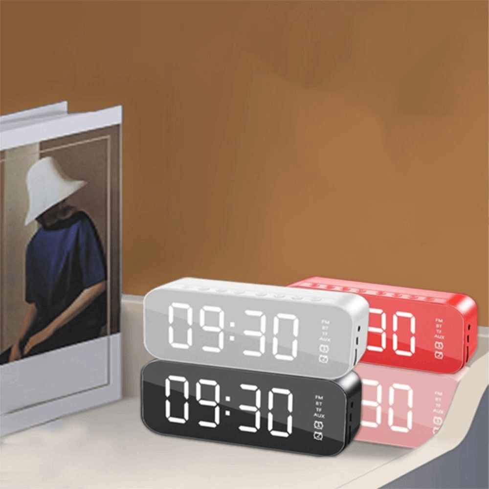 Electronic Clocks Large LED Screen LED Mirror Screen Alarm Clock ...
