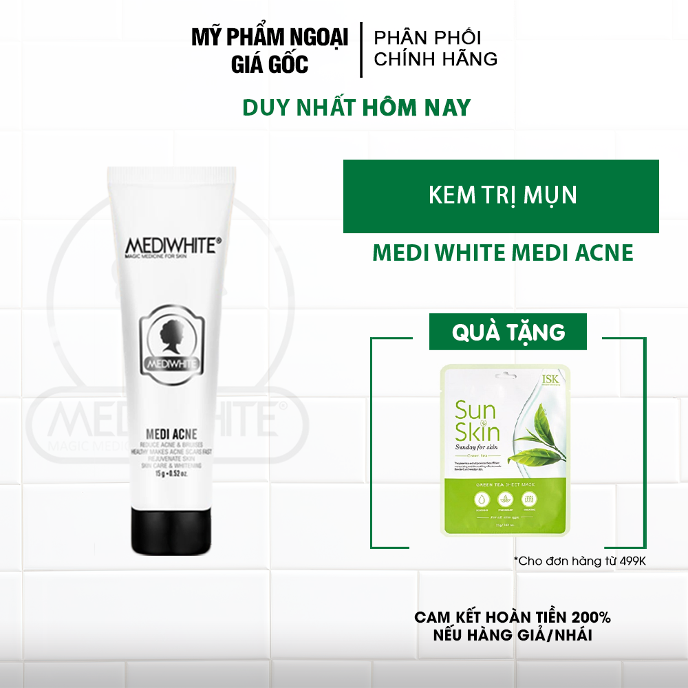Kem giảm mụn Medi White Medi Acne 15ml