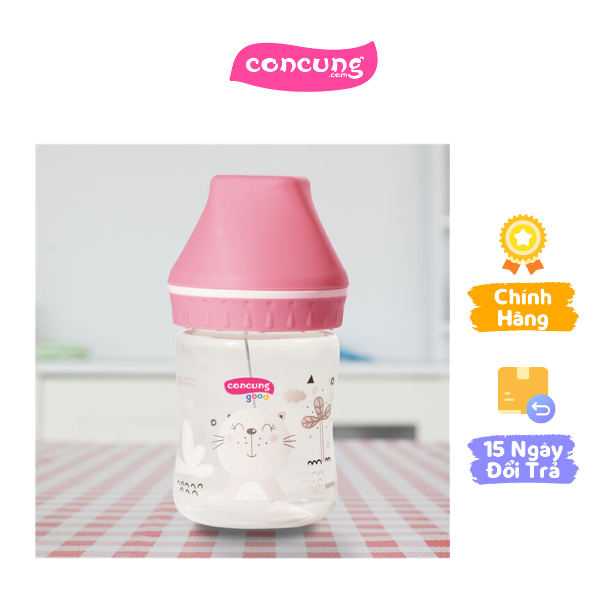 Bình sữa ConCung Good cổ rộng 120ml