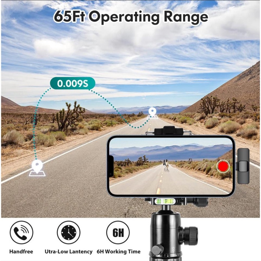 🎙️COD+original+Ready Stock 🎙️K9 Wireless Microphone mic 2.4GHz for iPhone & Type-C with Clip Professional Mic Live Broadcast Mobile