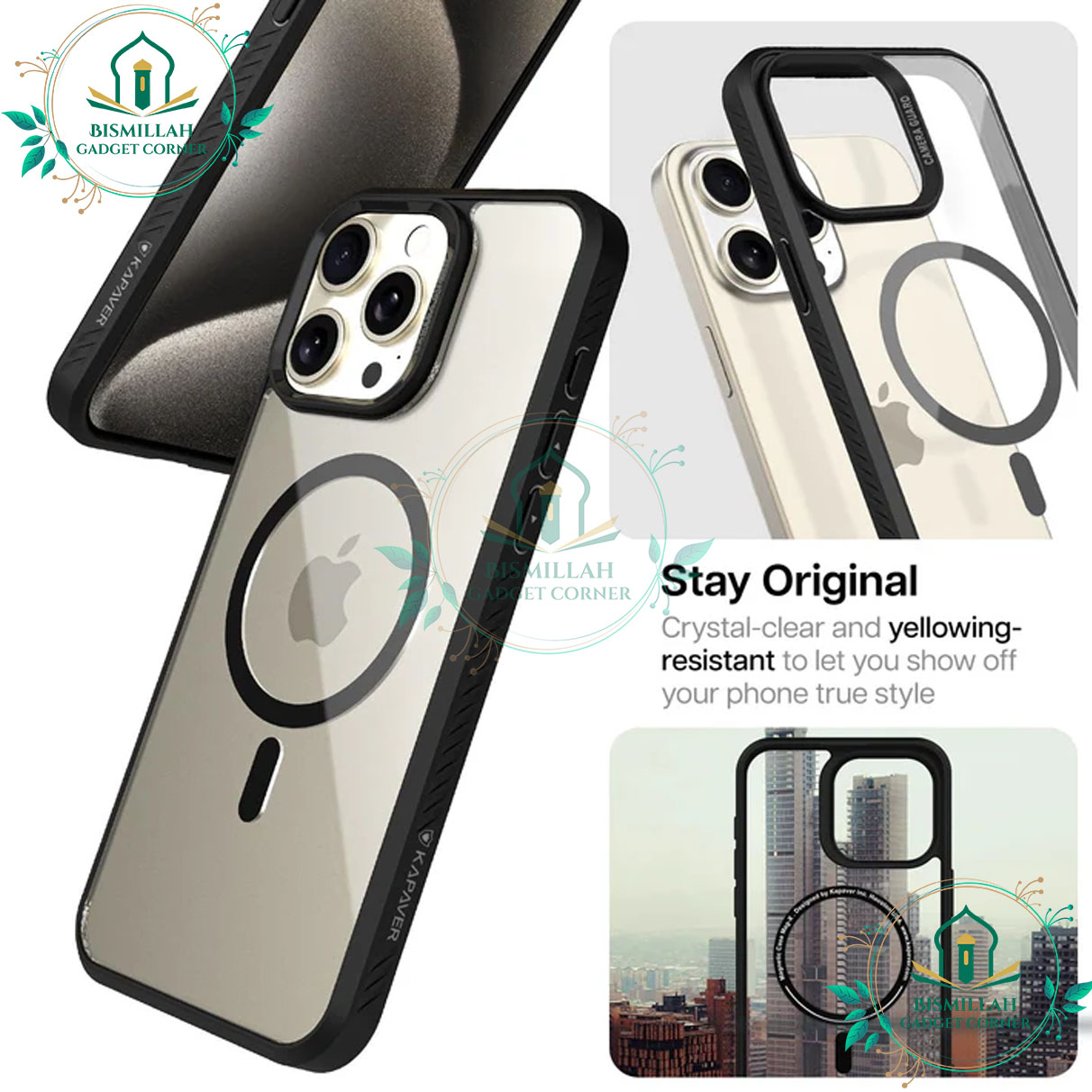 Acrylic Crystal Clear MagSafe Case for Apple IPhone 15 Clear.