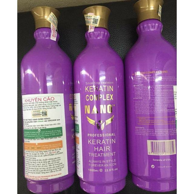 Hấp ủ tóc Keratin Nano Complex Mẫu Mới 1000ml