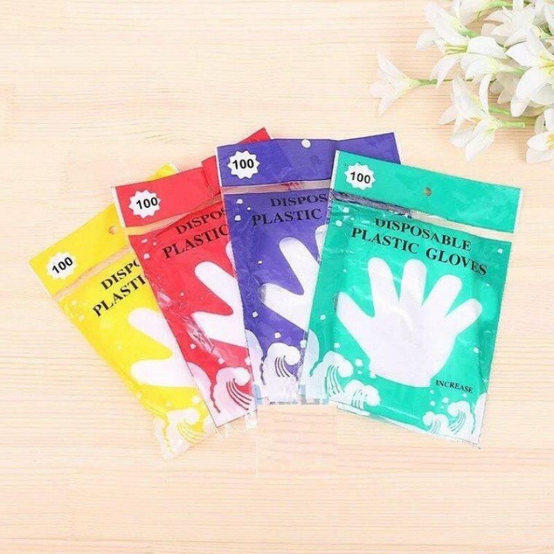Túi 100 cái bao tay nilon (Bao tay dùng 1 lần)