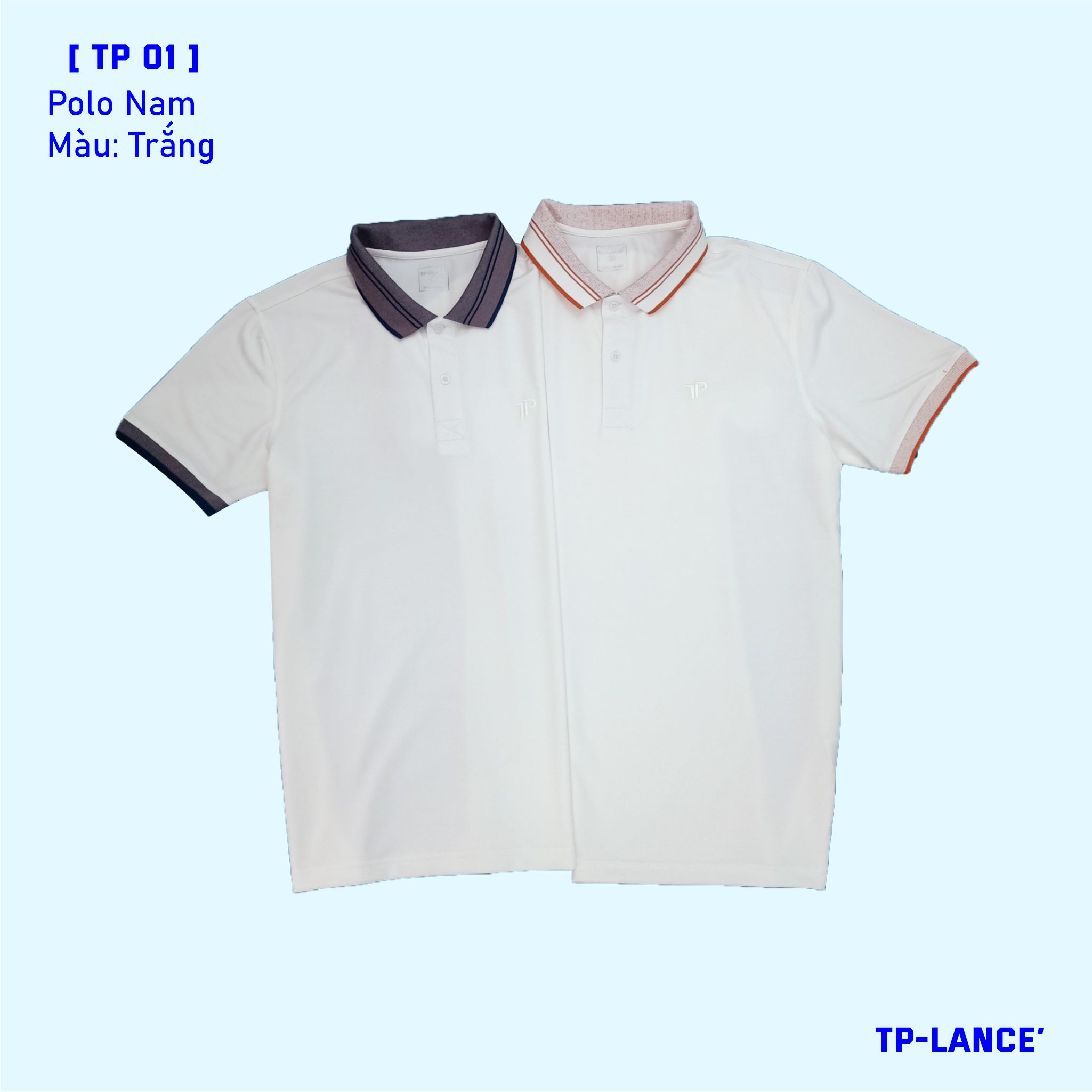 [ MÀU XANH CỔ VỊT ] ÁO POLO CỔ BẺ TP-LANCÉ form Basic, phối bo cổ - chất liệu cotton pha