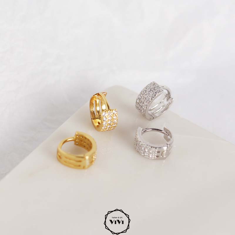 [KHUYÊN BẠC CAO CẤP] Bông tai bạc nam sát tai Noble – ViVi_Gift