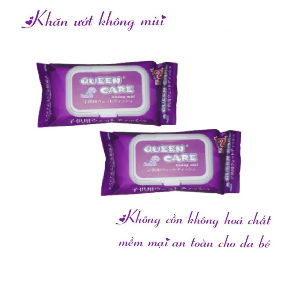 [HCM]Khăn Giấy Ướt Queen Care 125 Tờ