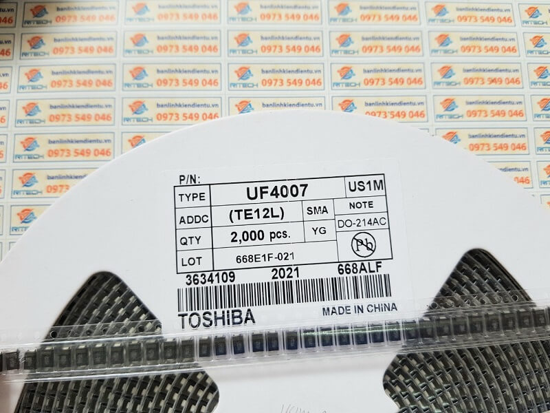 [Combo 20 chiếc] US1M (UF4007 SMA) Diode chỉnh lưu 1A/1000V DO-214AC