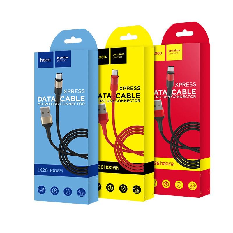 Cáp sạc Hoco X26 3 đầu iPhone - Micro - Type C dây dù chống đứt
