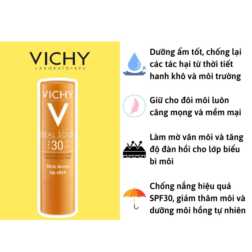 Son Dưỡng Vichy Ideal Soleil Lip Stick SPF30